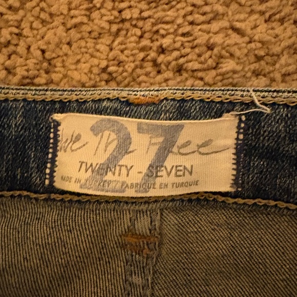 We The Free Jeans Women's Size 27 Skinny‎ High Rise Blue Denim Distressed Grunge - Picture 3 of 7